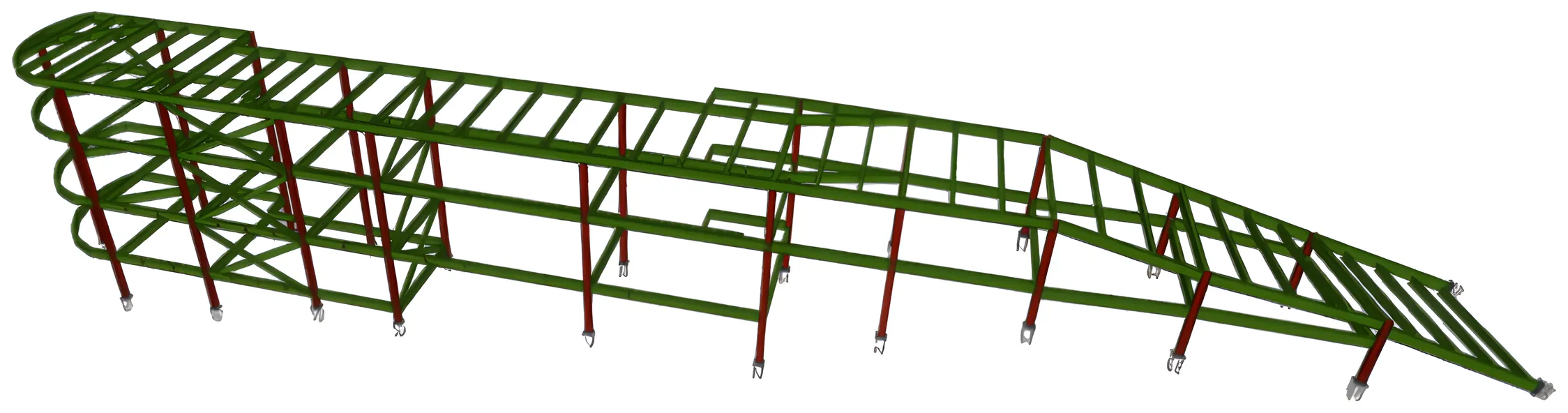Modelo estructural de la rampa vehicular y car lobby de un edificio residencial en Cali