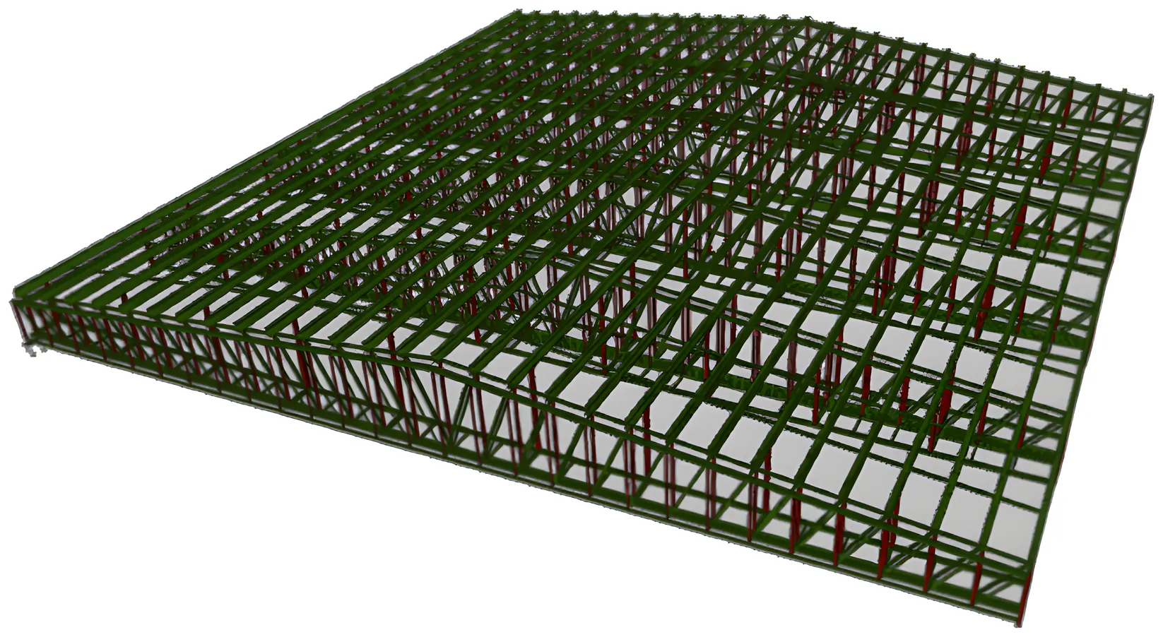 Modelo estructural de la cubierta del coliseo del Colegio La Montaña